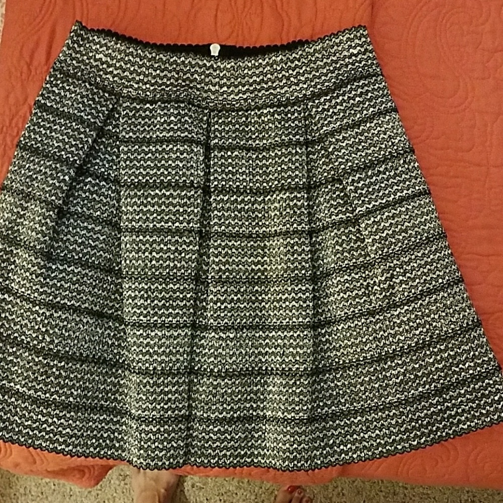 Black and Silver Metallic Skirt